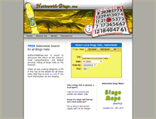 Tablet Screenshot of nationwidebingo.com